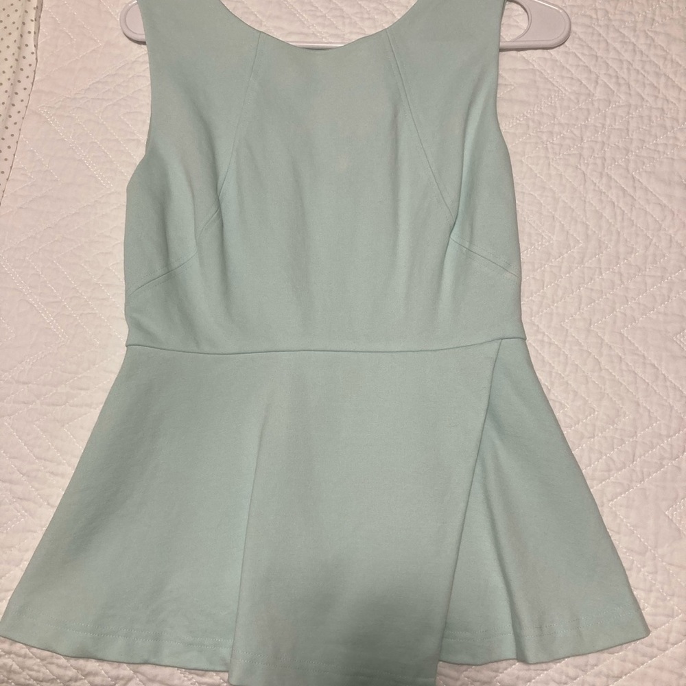 NWOT Rebecca Minkoff Mint Peplum top.